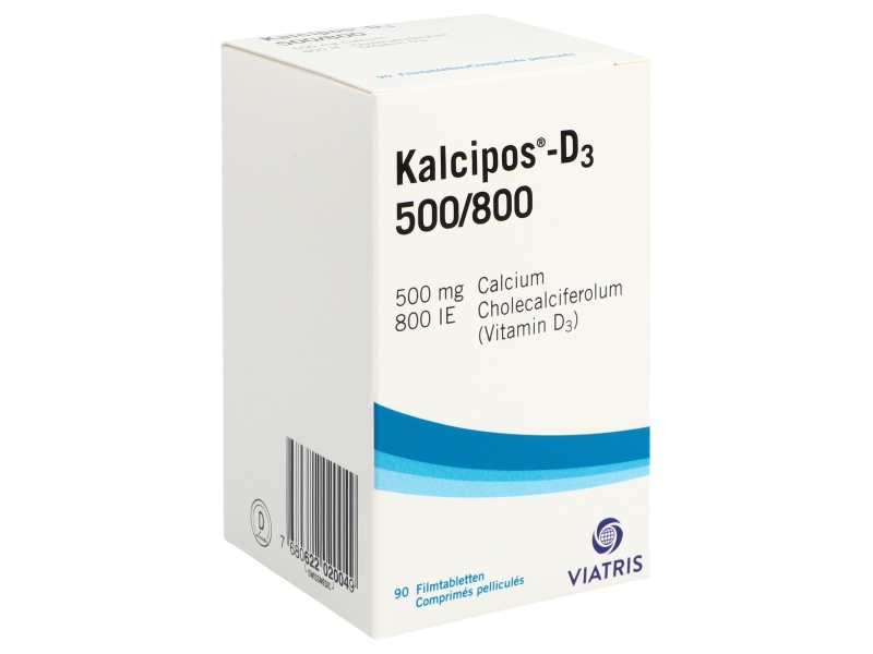 KALCIPOS-D3 comprimés pelliculés 500/800 boite 90 pièces