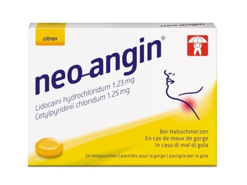 NEO-ANGIN Halspastillen Zitrone 24 Stück