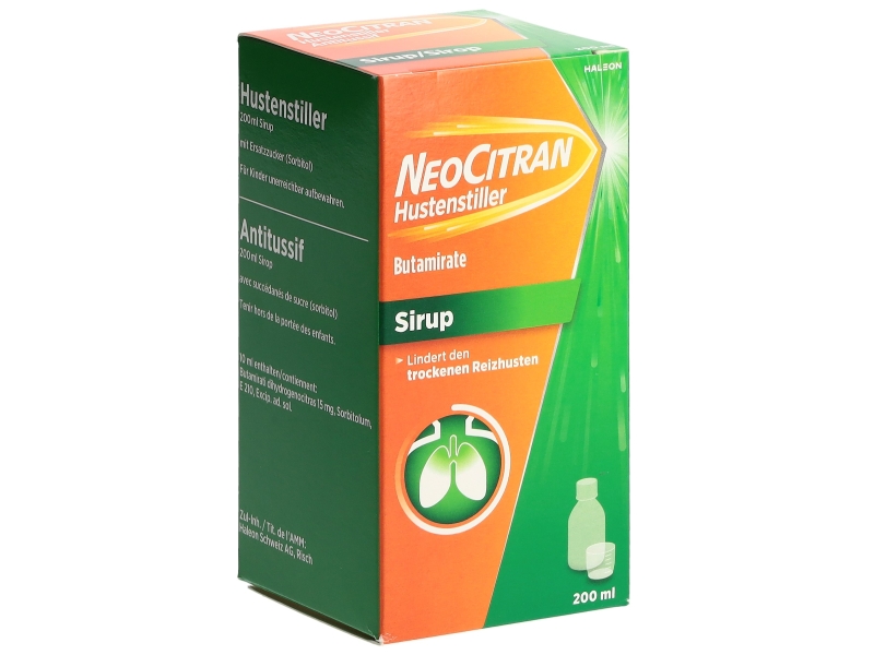 NEOCITRAN Hustenstiller Sirup 15 mg/10 ml 200 ml