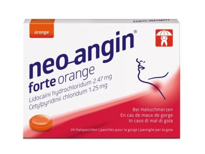 NEO-ANGIN Forte pastilles pour la gorge orange 24 pièces