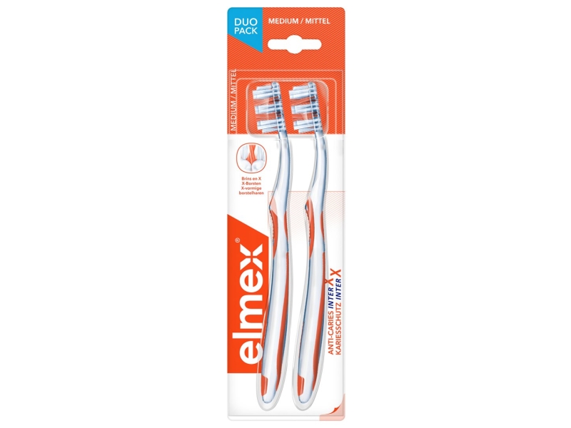 ELMEX Kariesschutz Medium Zahnbürste Duo