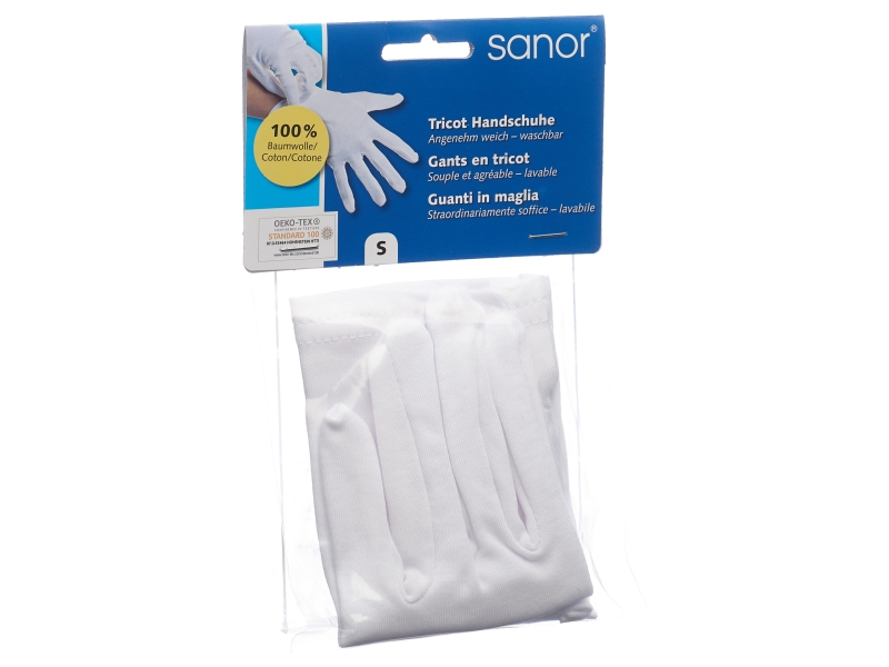 SANOR Tricot Handschuhe S 1 Paar