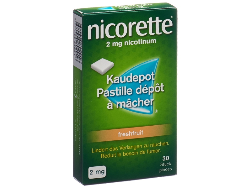 NICORETTE Freshfruit pastilles dépôt à mâcher 2 mg 30 pièces