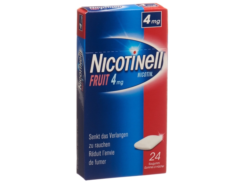 Nicotinell Gum 4 mg Frutta 24 pezzi